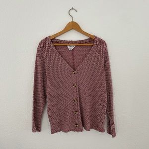 Red and White Sweater/Cardigan, Small